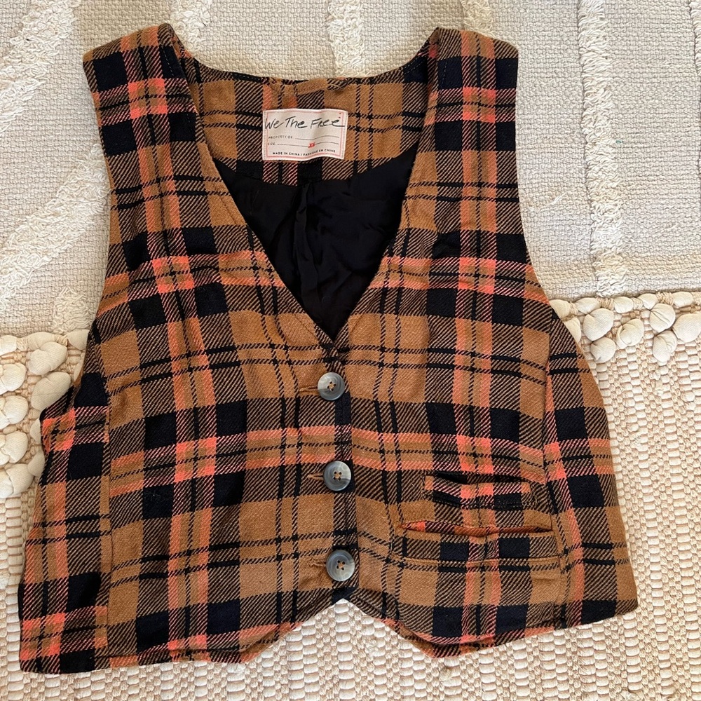 Brand New Free People Heritage Micro Vest Waistcoat | Size XS